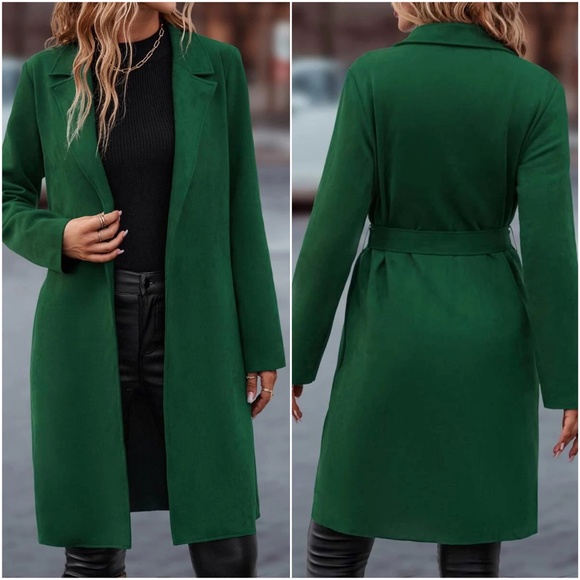 Classic Open Front Pockets Jacket Coat - Picture 2 of 6